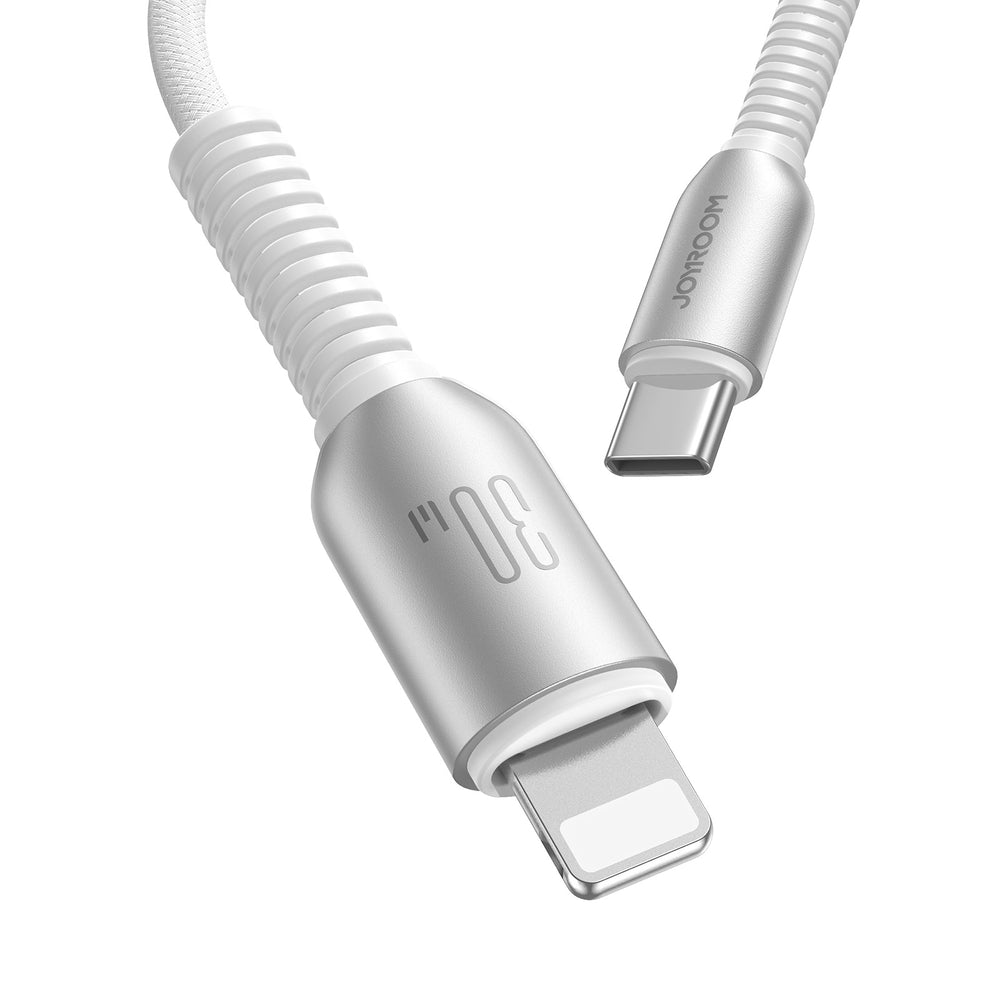 Joyroom S-A51 Cutting-Edge Series 30W USB-C - Lightning kabel 1,2 m - lysgrå