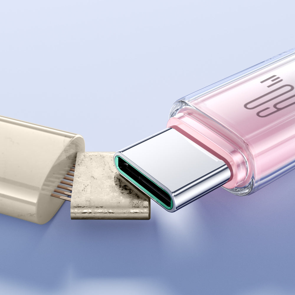 Joyroom S-A42 Crystal-Clear Series 60W USB-C - USB-C kabel 1,2 m - hvid