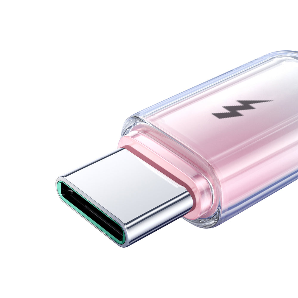 Joyroom S-A42 Crystal-Clear Series 3A USB-A - USB-C cable 1.2m - white
