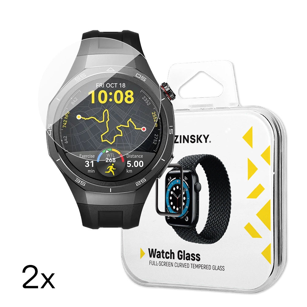 Wozinsky Full Glue tempereret glas til Huawei Watch GT 5 / GT 5 Pro / GT 4 / GT 4 Pro / GT 3 / GT 3 Pro 46mm (2 st.)
