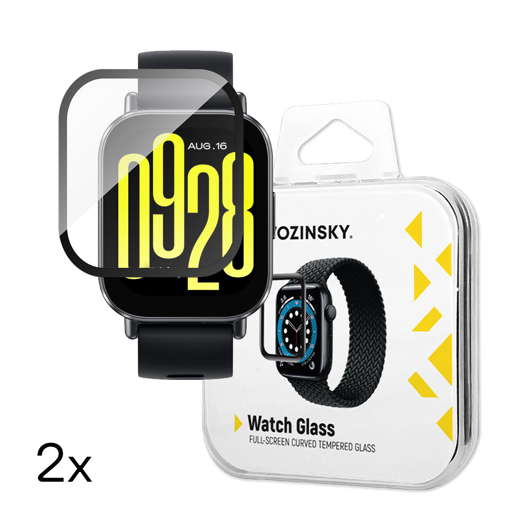 Wozinsky Full Glue tempereret glas til Xiaomi Redmi Watch 5 Active (2 st.)