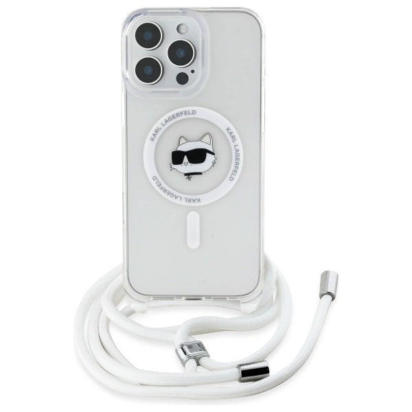 Karl Lagerfeld IML Choupette Head & Cord Magsafe Case for iPhone 16 Pro Max - Clear