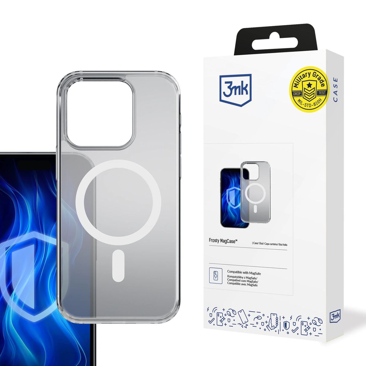 3mk Frosty MagCase White til Apple iPhone 15 Pro - hvid
