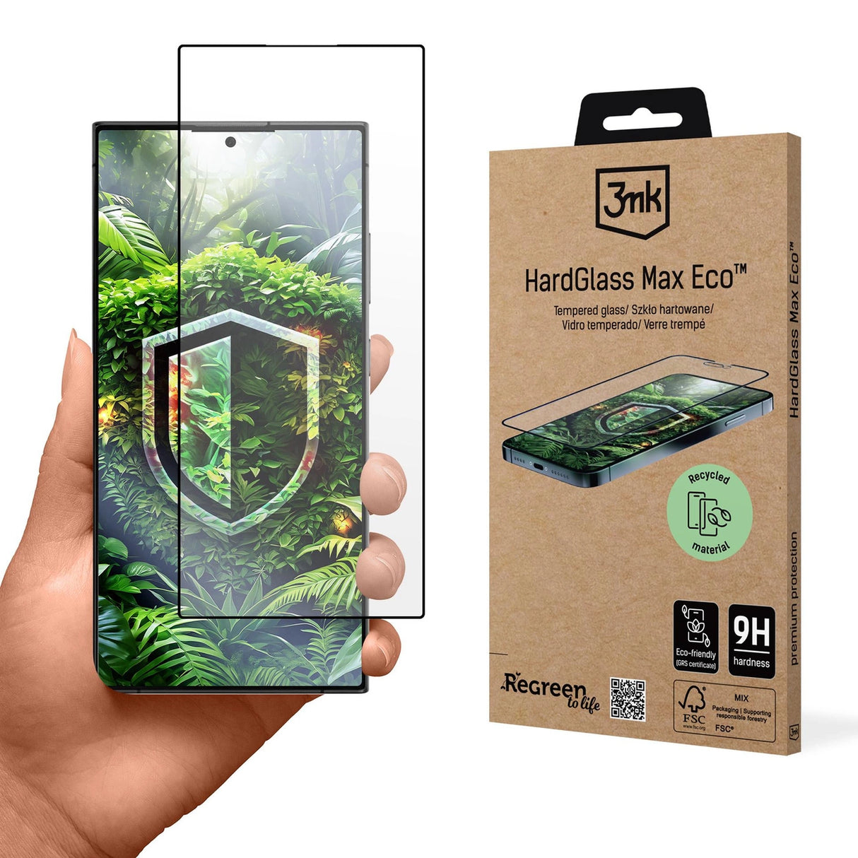 Hærdet glas 3mk HardGlass Max Eco til Samsung Galaxy S24 Ultra