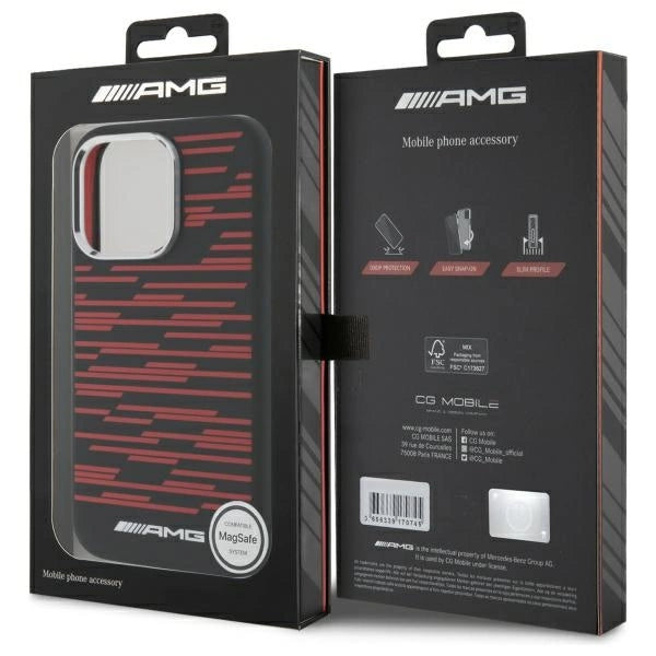 AMG Silicone Graphics MagSafe case for iPhone 16 Pro - black