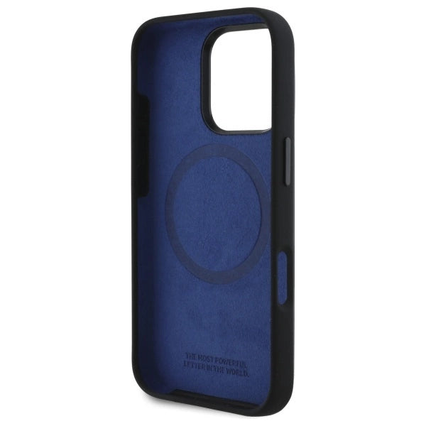 BMW silikone Hexagon Blue Line MagSafe iPhone 16 Pro Case - sort