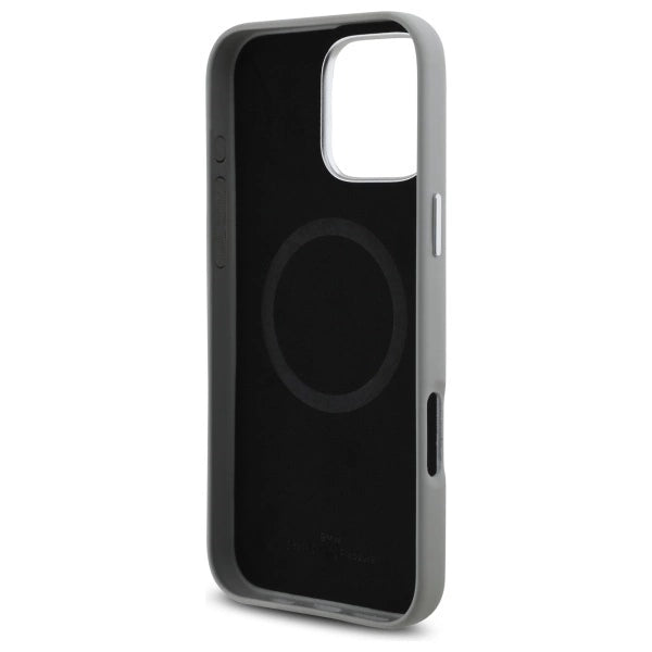 BMW Sign Full Wrapped Metal MagSafe Case for iPhone 16 Pro Max - Gray