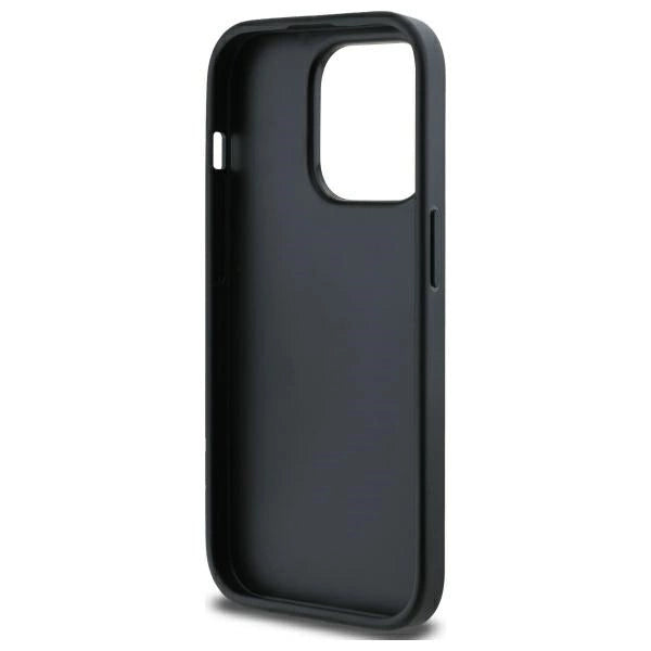 DKNY Quilted Stack Logo iPhone 14 Pro Case - Black