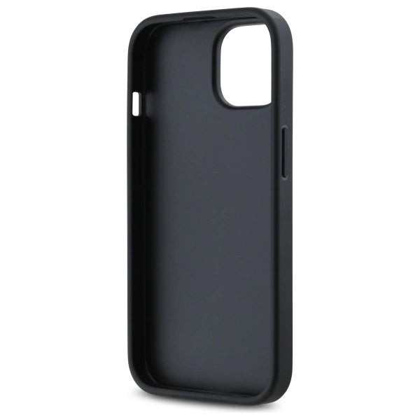 DKNY Quilted Stack Logo iPhone 14 Case - Black
