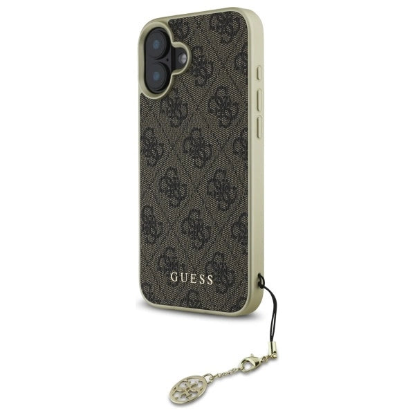 Guess 4G Charms Collection case til iPhone 16 - brun