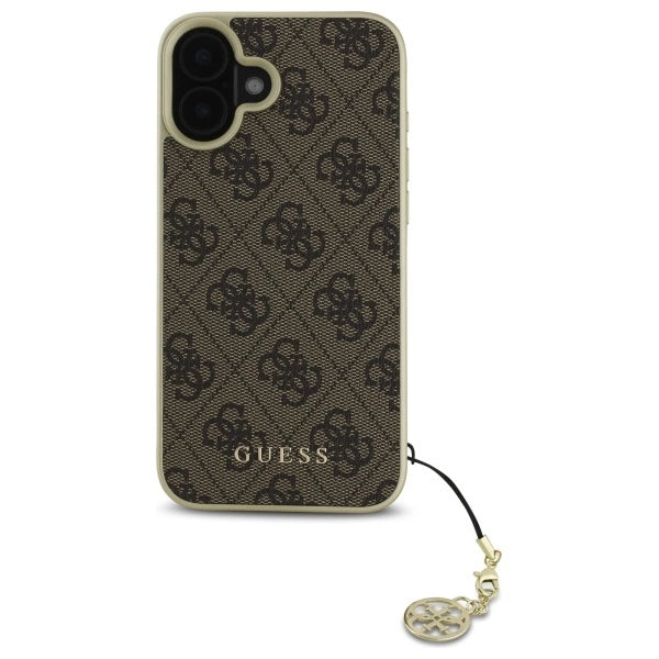 Guess 4G Charms Collection case til iPhone 16 - brun