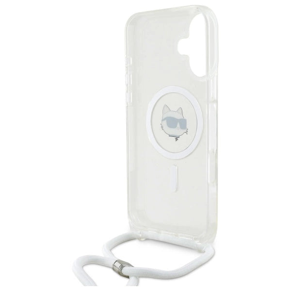 Karl Lagerfeld IML Choupette Head & Cord Magsafe iPhone 16 Case - Clear