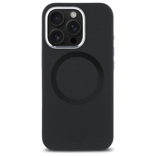 Mercedes Silicone Tonal Logo MagSafe iPhone 16 Pro Case - Black