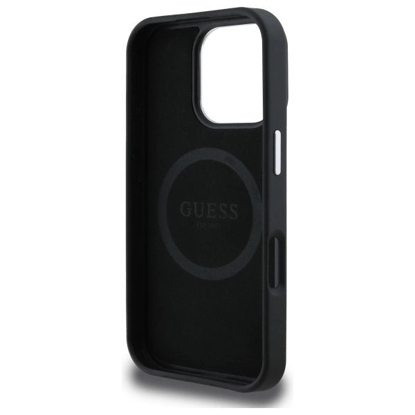 Guess GUHMP16XPGTSPSK iPhone 16 Pro Max 6.3" sort/sort hardcase Grained Triangle MagSafe