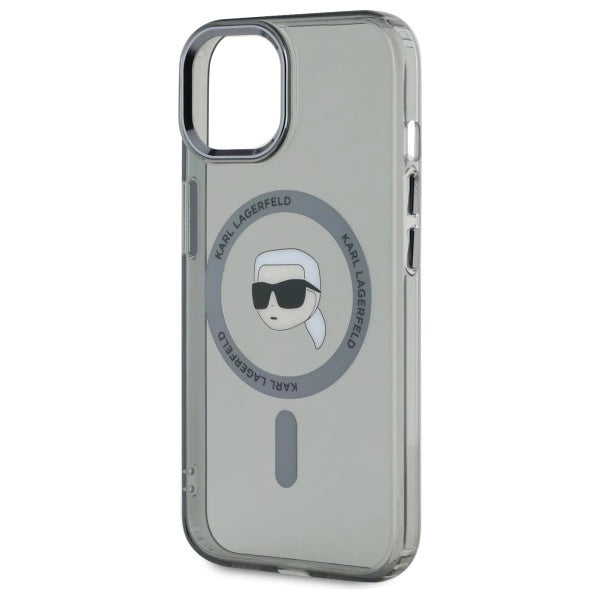 Karl Lagerfeld KLHMP15SHLSKIK iPhone 15 6.1" black/black hardcase IML Metal Karl Head MagSafe