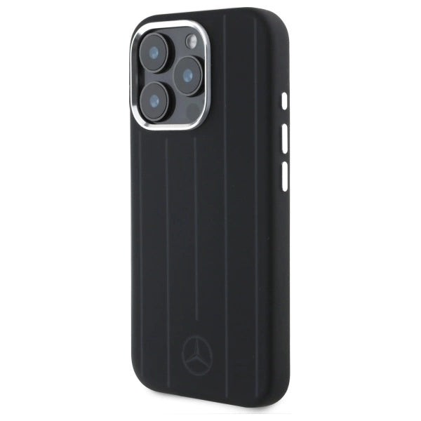 Mercedes MEHMP16L23SUVSK iPhone 16 Pro 6.3" black/black hardcase Silicone Vertical Tonal Stripes MagSafe