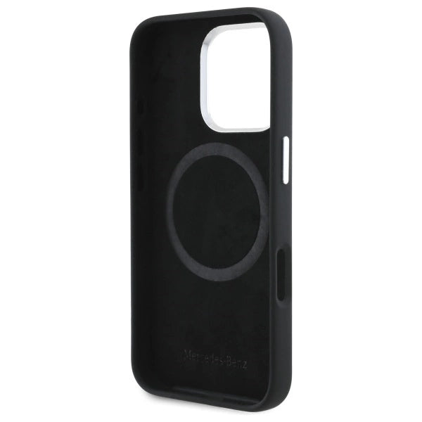 Mercedes MEHMP16L23SUVSK iPhone 16 Pro 6.3" black/black hardcase Silicone Vertical Tonal Stripes MagSafe