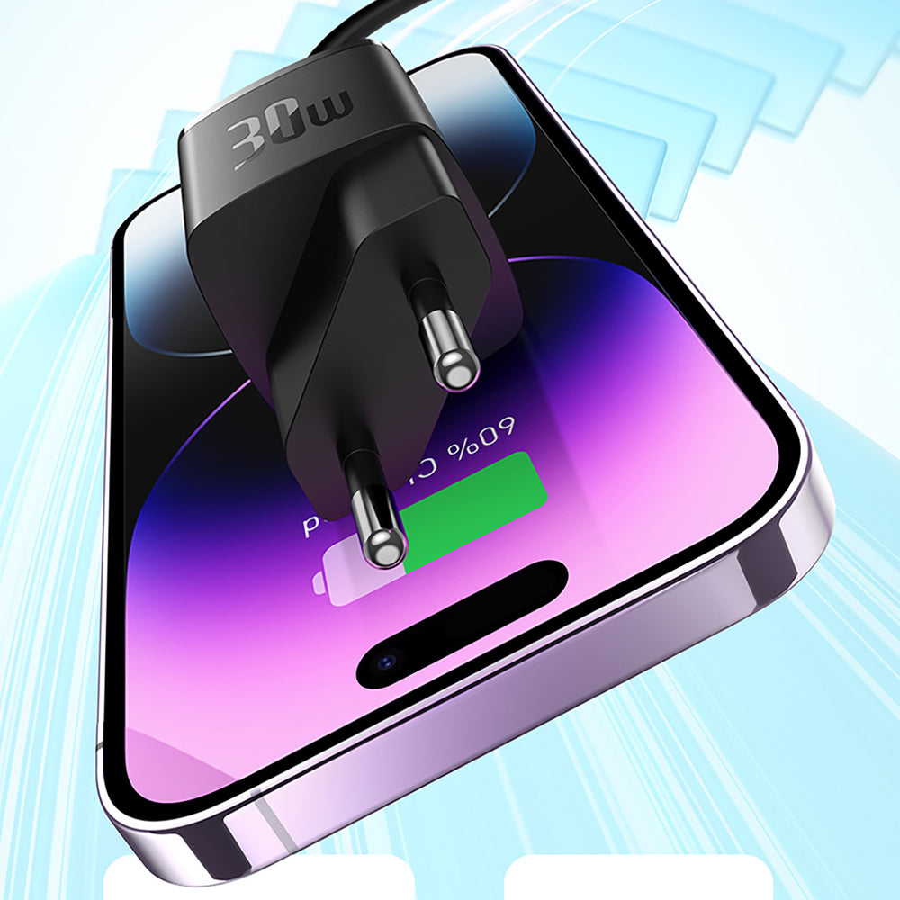 Baseus Cube Pro 30W USB-C Wall Charger - sort