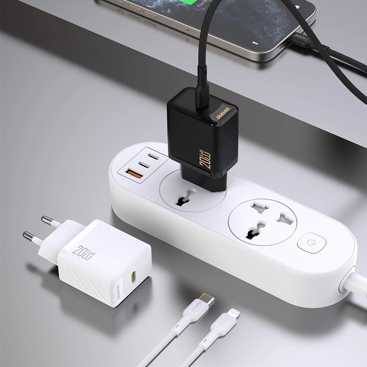 Dudao A26 PD20W GaN USB-C Charger - White