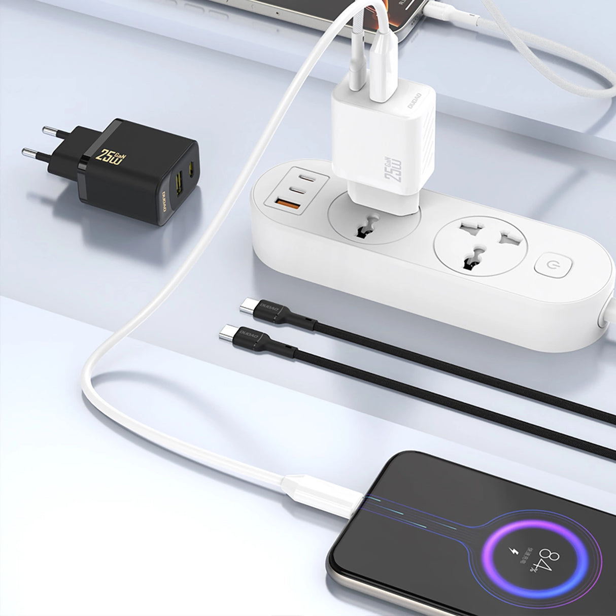 Dudao A27 25W GaN USB-C Wall Charger - hvid