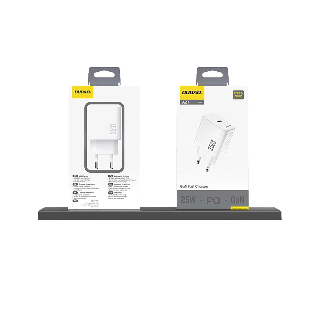 Dudao A27 25W GaN USB-C Wall Charger - hvid