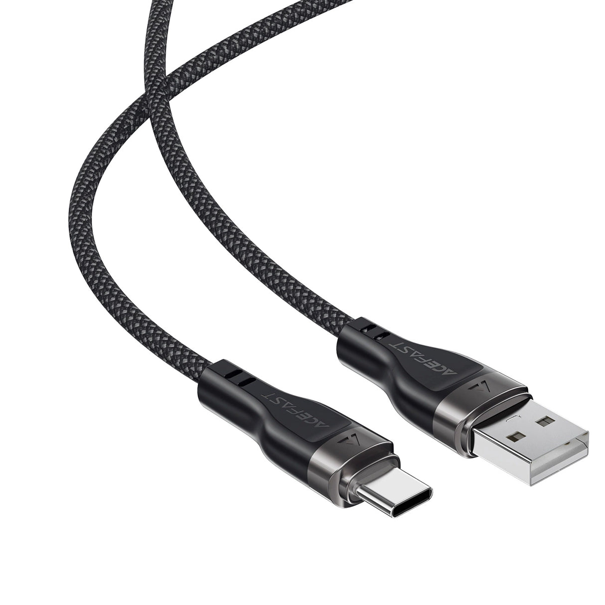 Acefast C11-04 USB-A - USB-C 3A Kabel 1,2 m Magnetisk Tråd - sort