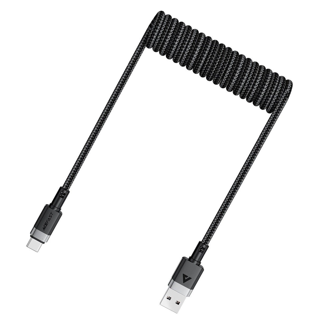Acefast C14-04 USB-A - USB-C Kabel Spring 480Mb/s 3A 1.2m - sort