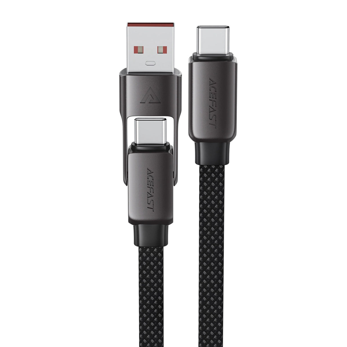 Acefast C13-05 USB-C - USB-A / USB-C Kabel 480Mb/s 3A 0,2m - sort
