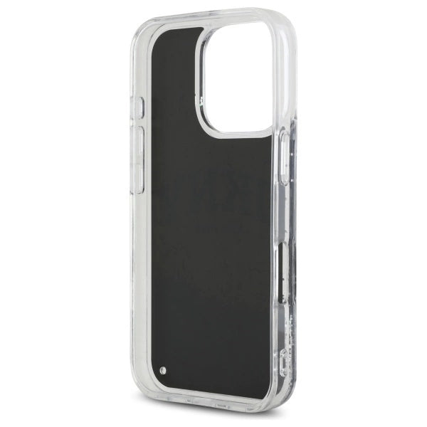 DKNY DKHCP16LLBNAEK iPhone 16 Pro 6.3" black/black hardcase Liquid Glitter Arch Logo