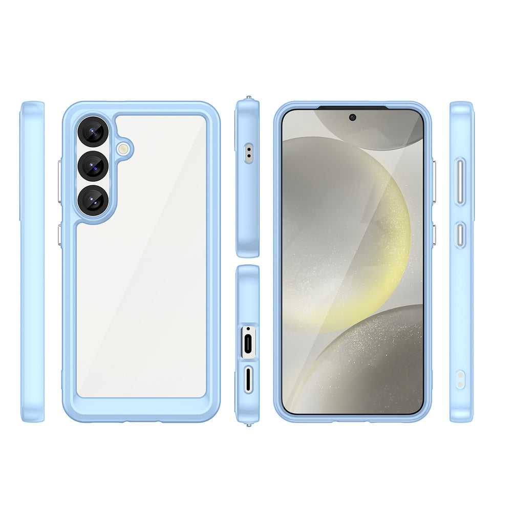 Outer Space Case med Gel Frame til Samsung Galaxy S25 - Blå