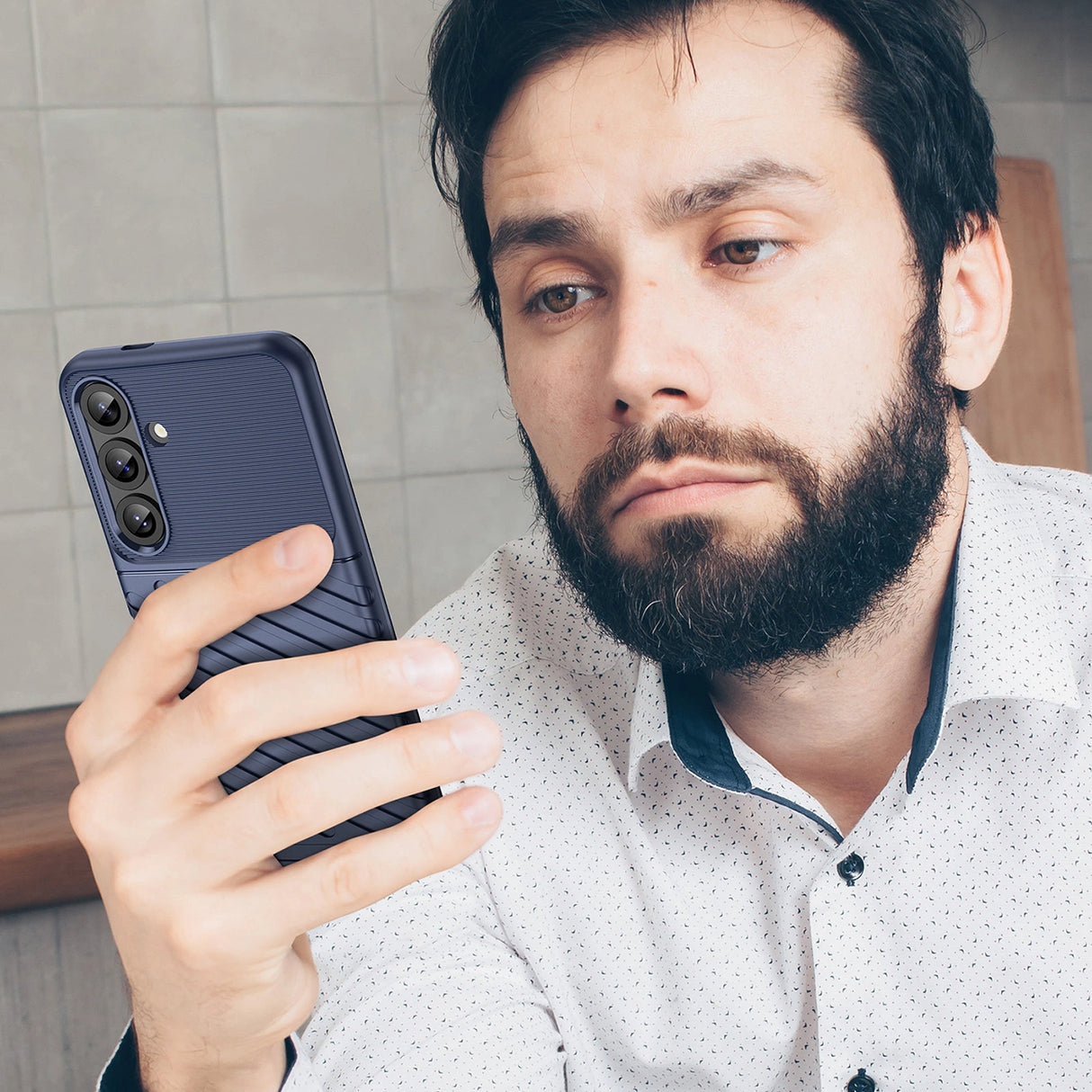 Thunder Case til Samsung Galaxy S25+ Silicone Armored Cover - Blå