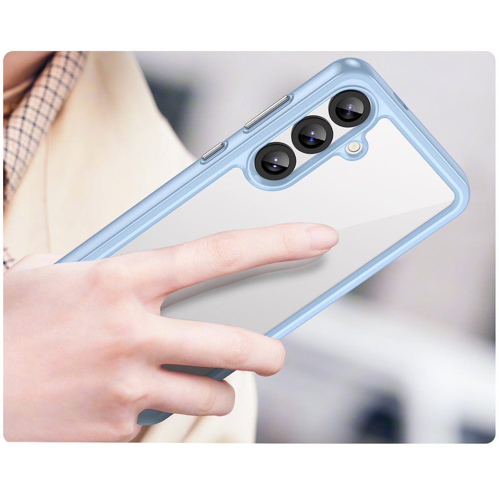 Outer Space Case med Gel Frame til Samsung Galaxy S25+ - Blå