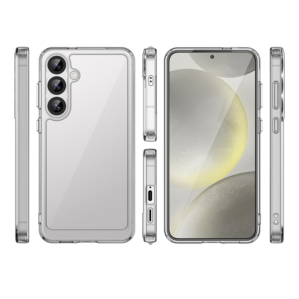 Outer Space Case med Gel Frame til Samsung Galaxy S25+ - Gennemsigtig