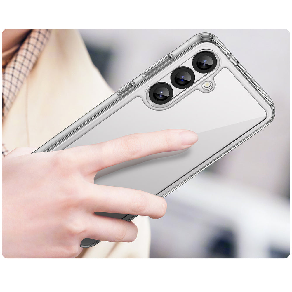 Outer Space Case med Gel Frame til Samsung Galaxy S25+ - Gennemsigtig