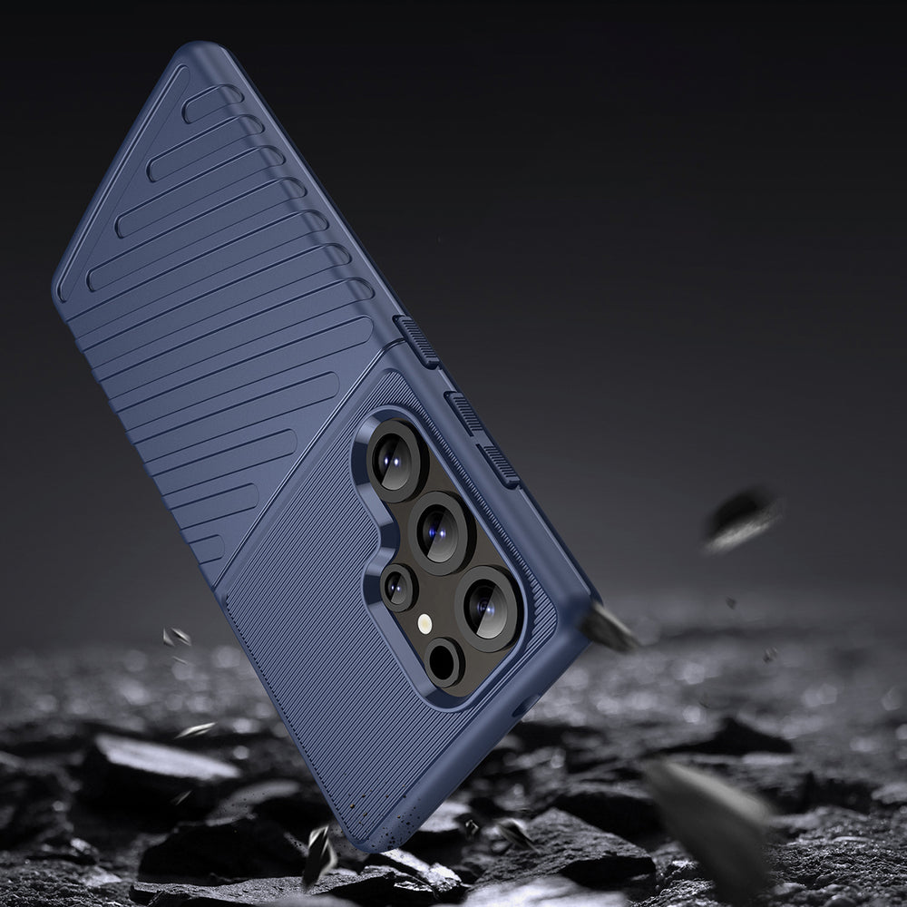 Thunder Case Samsung Galaxy S25 Ultra Silicone Armored Case - Blå