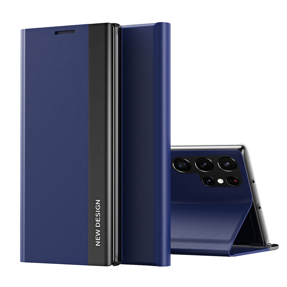 Sleep Case Pro Samsung Galaxy S25 Ultra Case med Flip og Stand - Blå