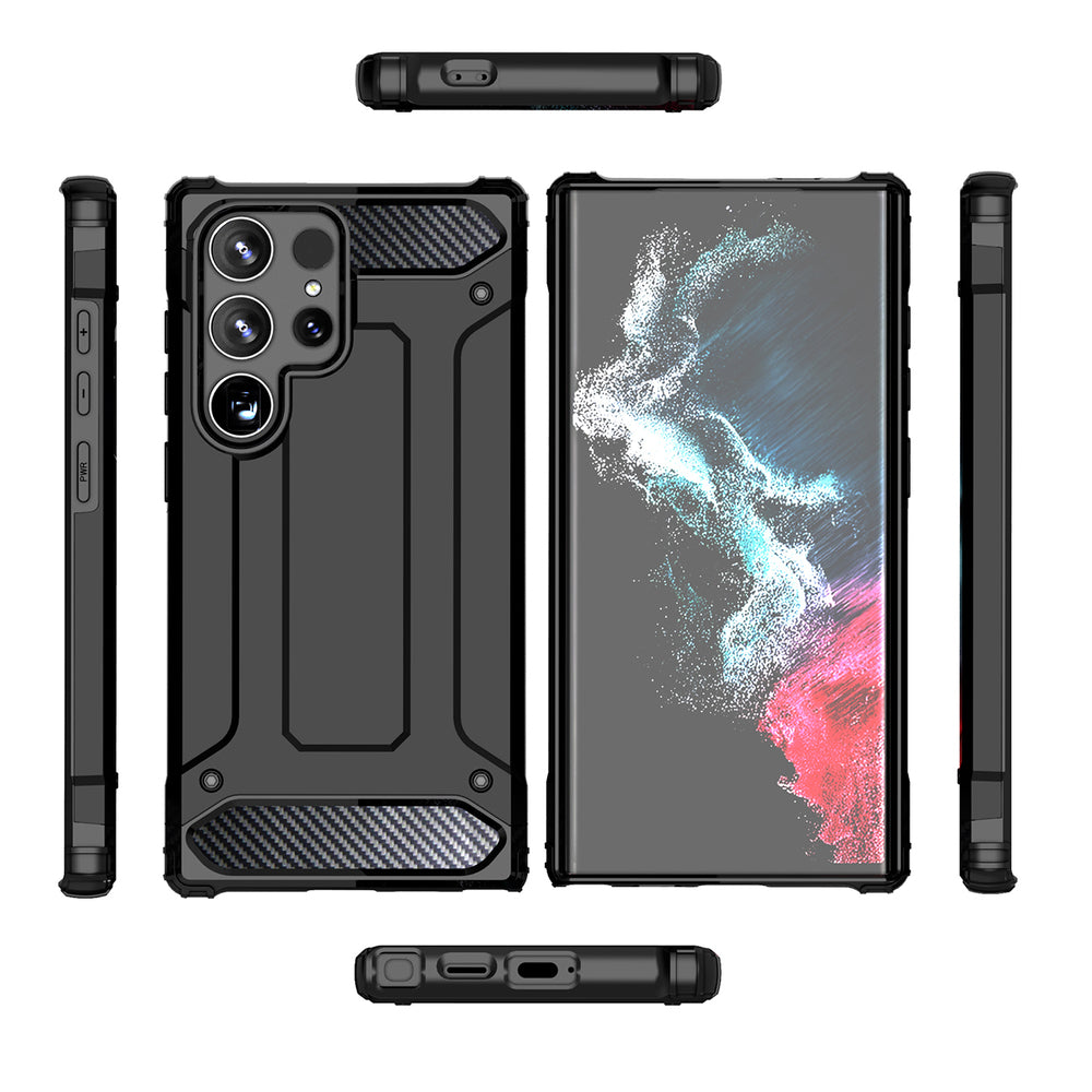 Hybrid Armor Case til Samsung Galaxy S25 Ultra Armored Hybrid Case - sort