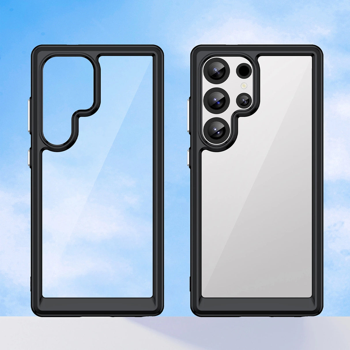 Udendørs rumkasse med gelramme til Samsung Galaxy S25 Ultra - sort