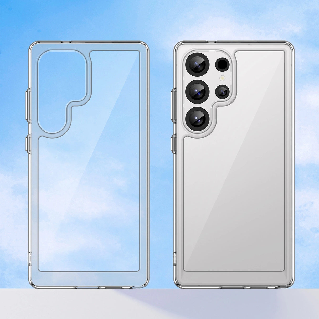 Outer Space Case Silicone Case med Gel Frame til Samsung Galaxy S25 Ultra - Transparent