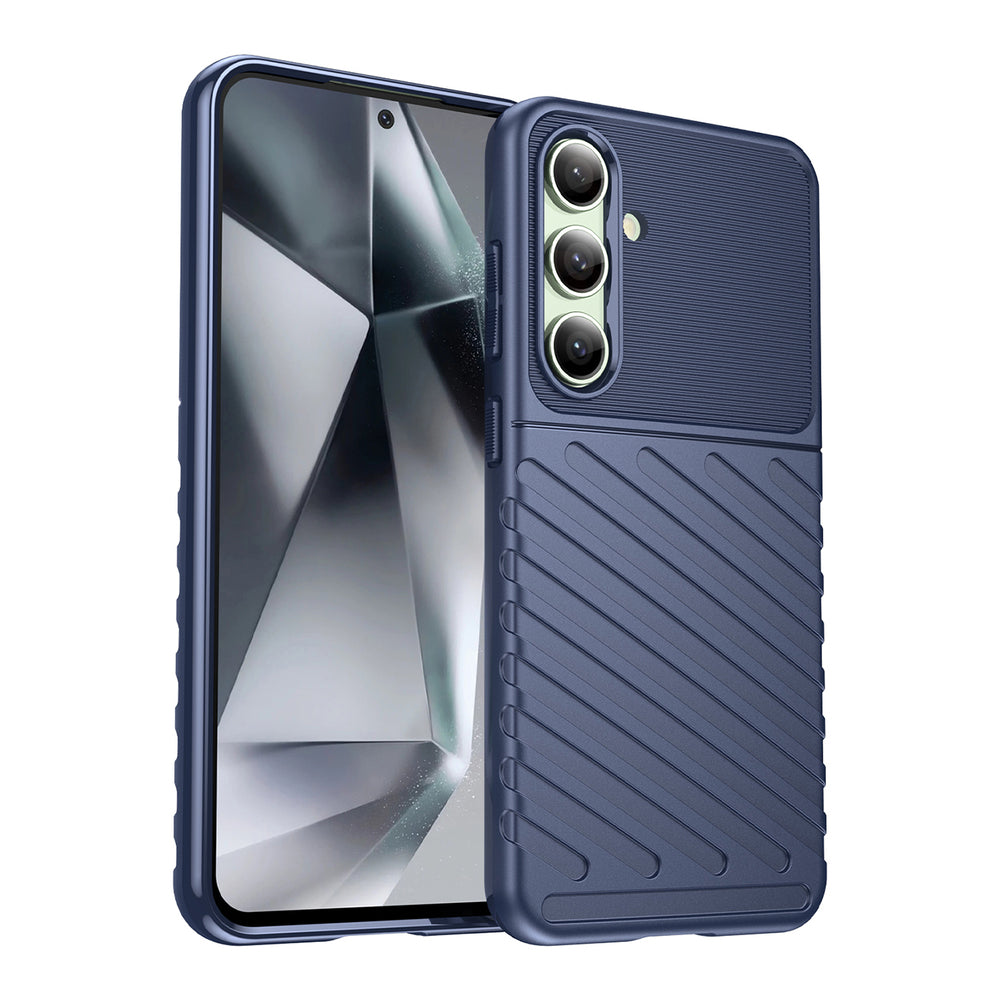 Thunder Case til Samsung Galaxy S24 FE silikone rustning cover - blå