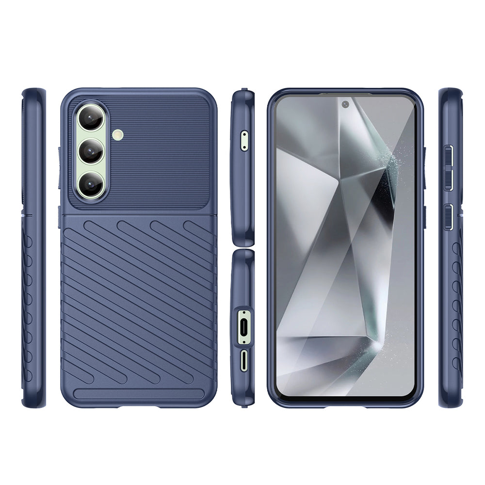 Thunder Case til Samsung Galaxy S24 FE silikone rustning cover - blå