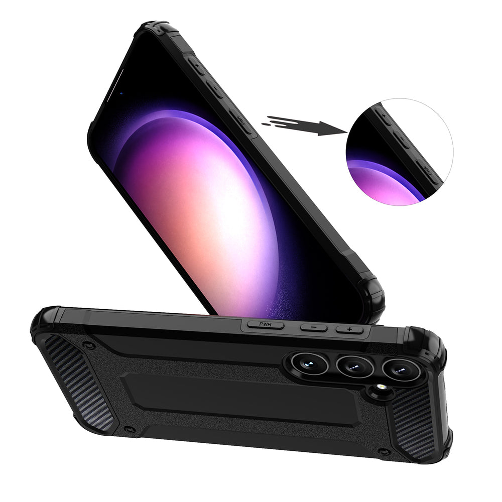Hybrid Armor Case til Samsung Galaxy S24 FE Armored Hybrid Case - sort