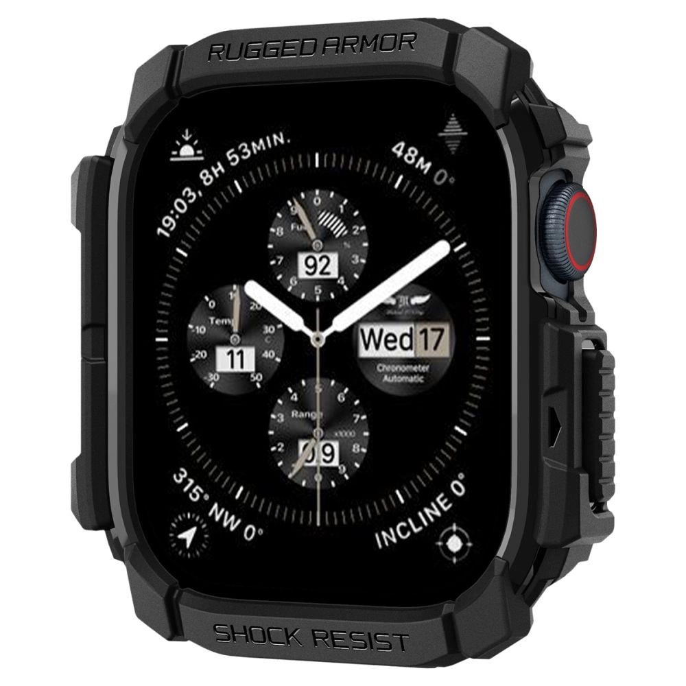 Spigen Rugged Armor Case for Apple Watch 10 46mm - Black