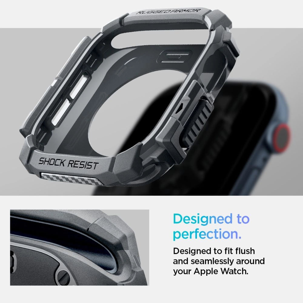 Spigen Rugged Armor Case til Apple Watch 10 46mm - Grå
