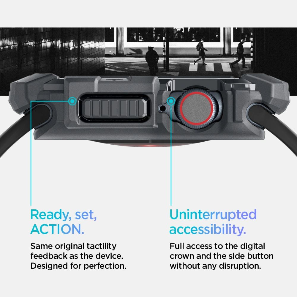 Spigen Rugged Armor Case til Apple Watch 10 46mm - Grå