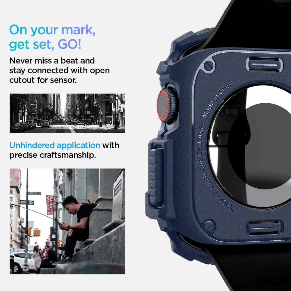 Spigen Rugged Armor Case til Apple Watch 10 46mm - Navy Blue