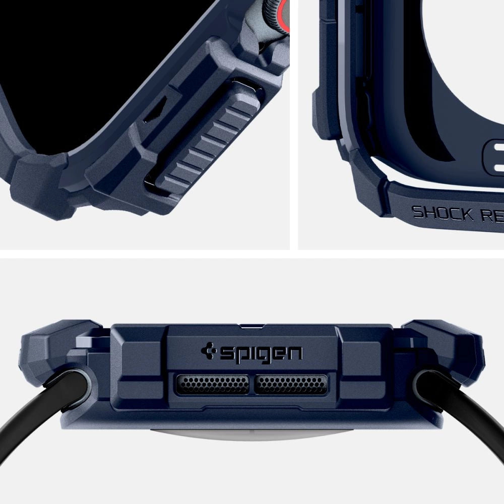 Spigen Rugged Armor Case til Apple Watch 10 46mm - Navy Blue