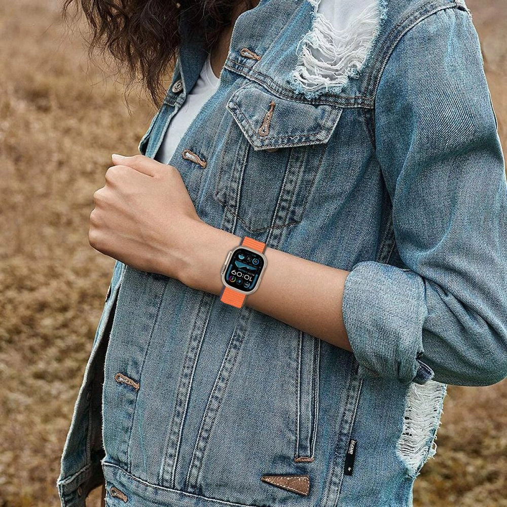 Tech-Protect Nylon Strap til Apple Watch 44 / 45 / 46 / 49 mm - Orange