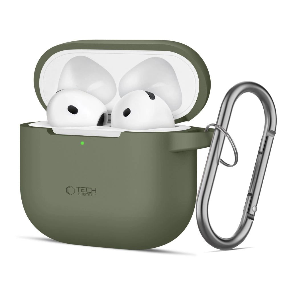 Tech-Protect Silicone Hook Case til AirPods 4 - Grøn