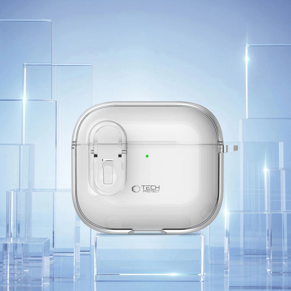 Tech-Protect Slim Hook Case for AirPods 4 - Clear